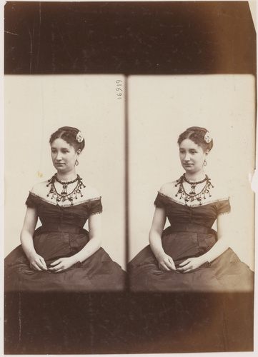 André Adolphe Eugène Disdéri - Mlle Sbore en deux poses