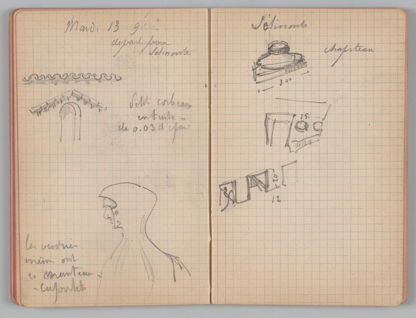 Charles-Justin Le Coeur - Carnet de notes concernant son voyage en Italie