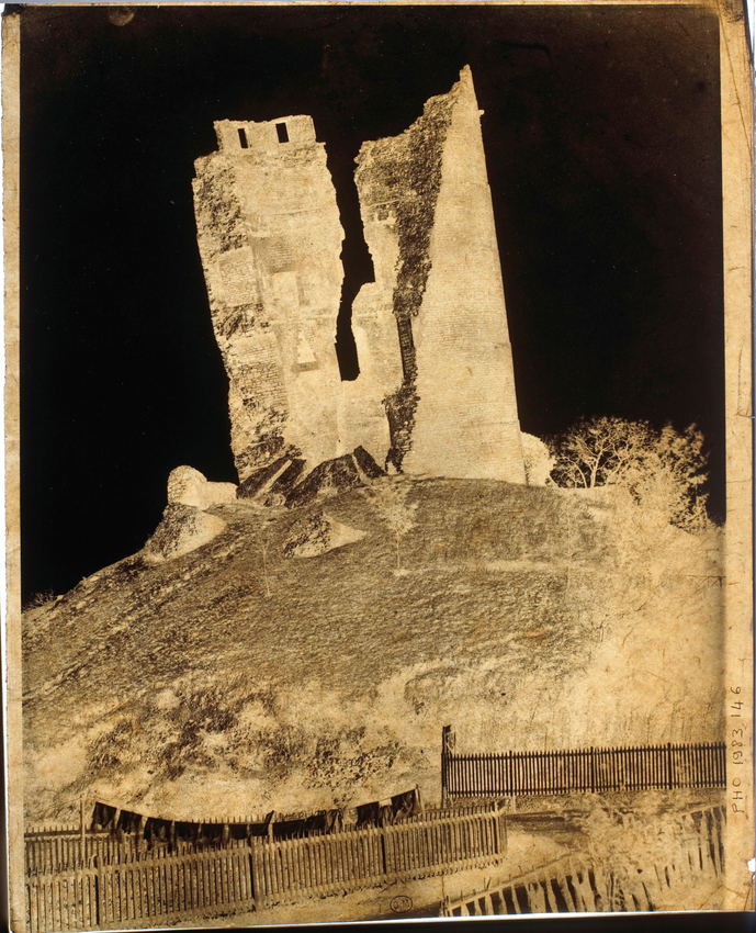 Alphonse Poitevin - Tour en ruine sur une éminence
