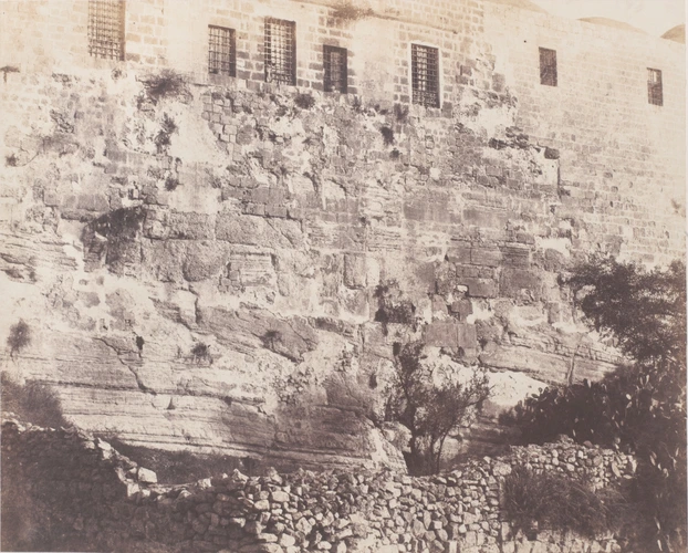 Auguste Salzmann - Jérusalem, escarpe sud du roc sur lequel était établie la Tou...