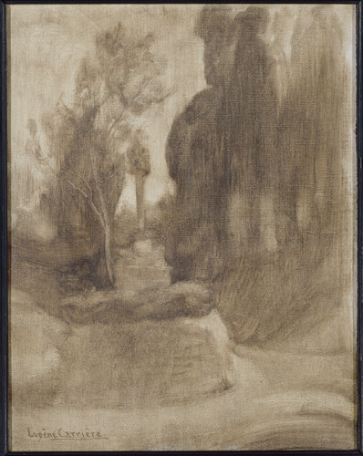 Eugène Carrière - Paysage au calvaire