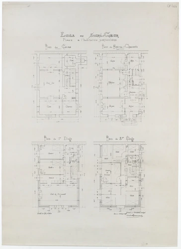 Paris 16e, 9, avenue de la Frillière, école du SacréC oeur (bâtiment