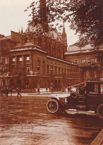 Charles Augustin Lhermitte - Le Palais de Justice et la Sainte Chapelle, à Paris...