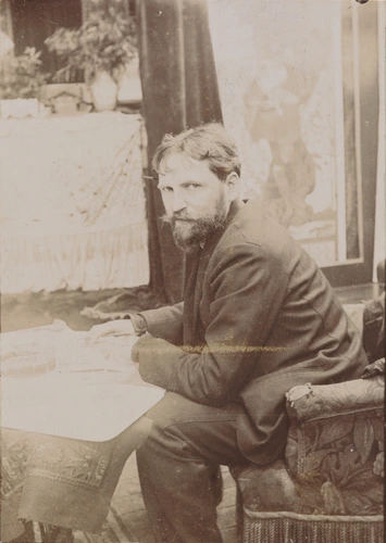 Anonyme - Peintre Mucha en son atelier, où mon père a travaillé de 1896 à 1906