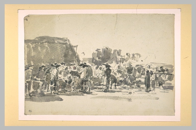 Eugène Boudin - Marché dans la région du Faou