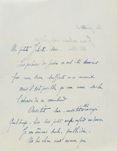Marie Laurencin - Correspondance manuscrite : Marie Laurencin à Juliette [Domeni...