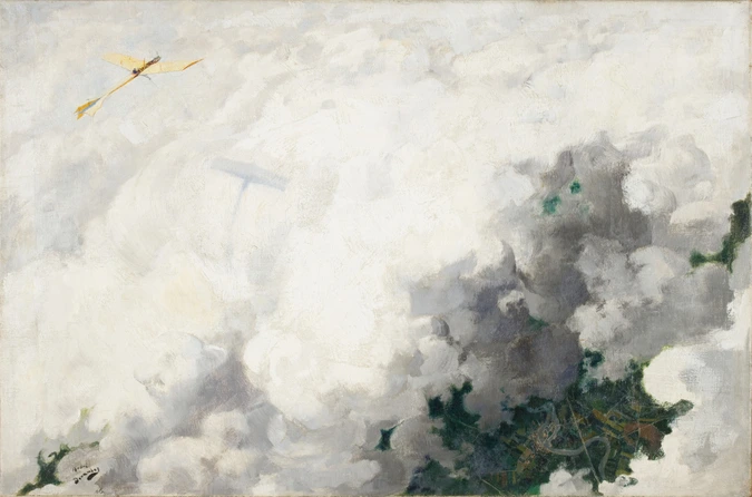 Le seul oiseau qui vole au-dessus des nuages - André Devambez