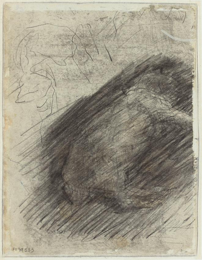 James Ensor - Chat couché, et étude de main