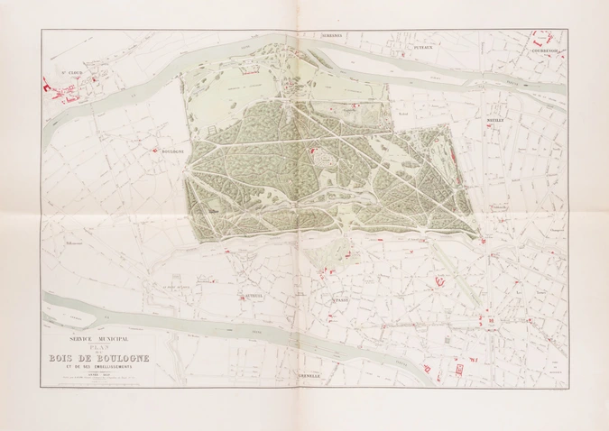 Lazare - Plan du bois de Boulogne