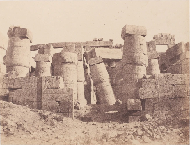 John Beasley Greene - Karnak, salle hypostyle, mur du nord, face extérieure (3)
