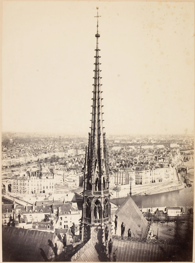 Marville - Flèche de Notre-Dame, en plomb et cuivre martelé, M Viollet-le-Duc ar...