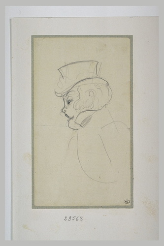 Henri de Toulouse-Lautrec - Réjane, coiffée d'un chapeau amazone, dans 'Madame S...