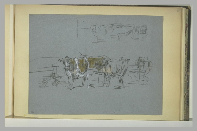 Vaches au pâturage - Eugène Boudin | Musée d'Orsay