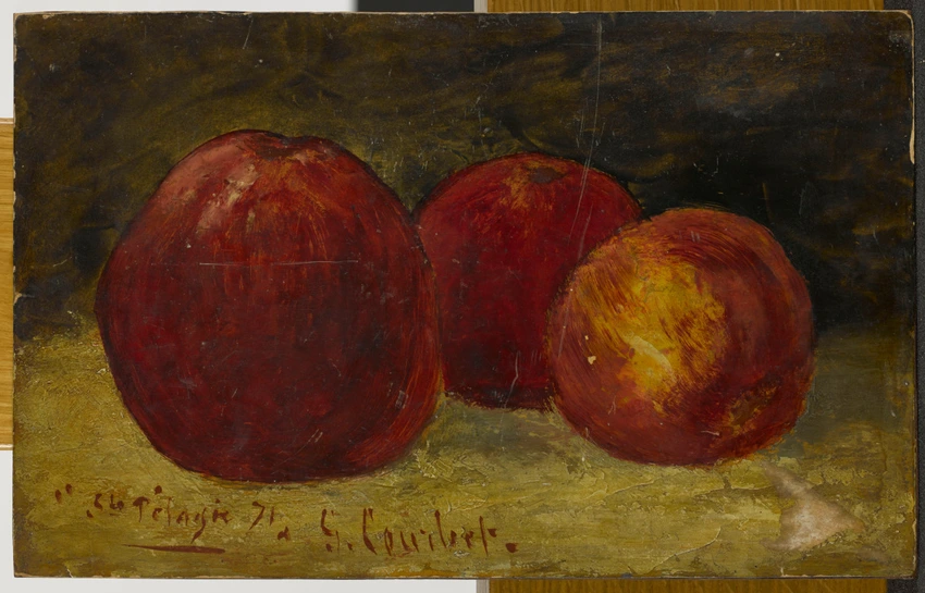 Anonyme - Trois pommes rouges