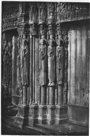 Charles Nègre - Cathédrale de Chartres, statues colonnes de l'ébrasement gauche ...