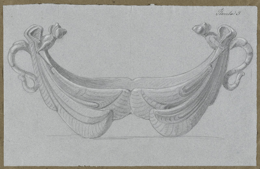 Emile Gallé - Modèle de récipient en forme de deux libellules affrontées