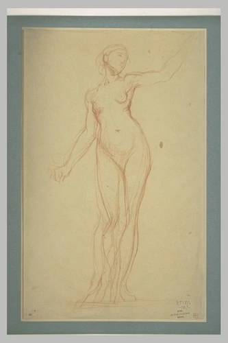 Elie Delaunay - Femme, debout, le bras gauche levé