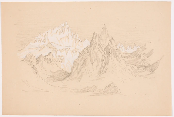 Eugène Grasset - Paysage de glaciers