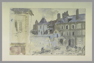 Johan Barthold Jongkind - Une rue de Nevers en travaux