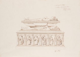 Edouard Villain - Au couvent des Célestins. Tombeau de la Chapelle d’Orléans. Va...