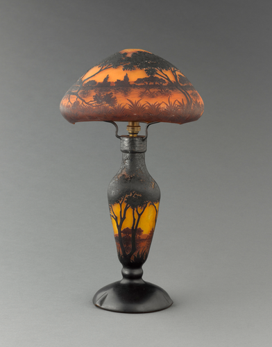 Daum - Lampe de table à décor de paysage aquatique