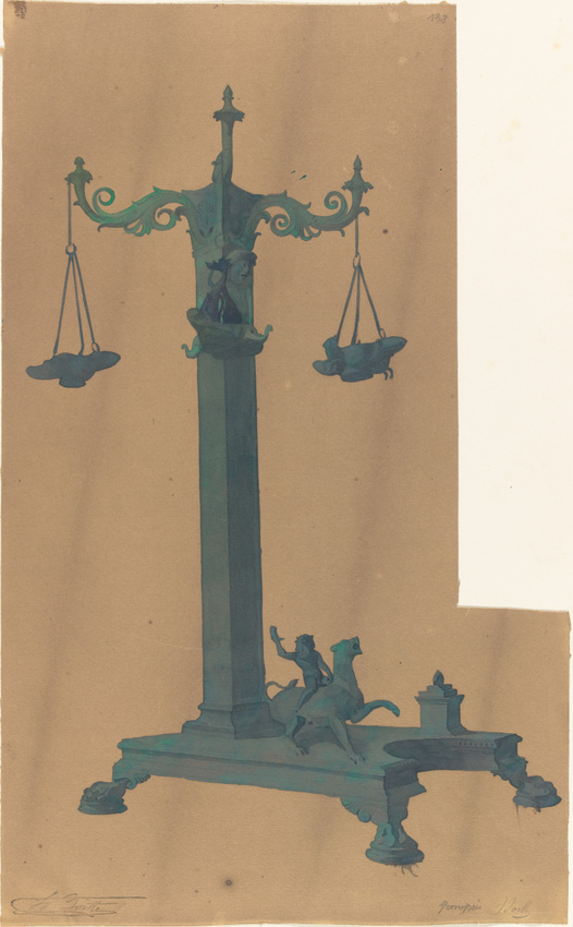 Louis Boitte - Naples, Musée National, lampe en bronze provenant de Pompéi