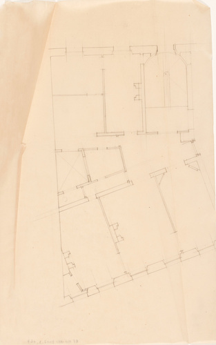 Victor Baltard - Plan d'une construction sur parcelle trapézoïdale