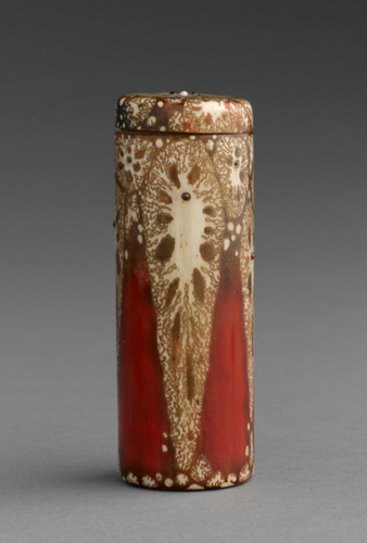 Clément Mère - Boîte cylindrique, décor rouge