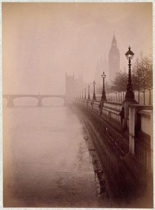 Gabriel Loppé - Londres : Le parlement et Westminster Bridge
