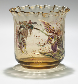 Emile Gallé - Vase à décor d'orchidées