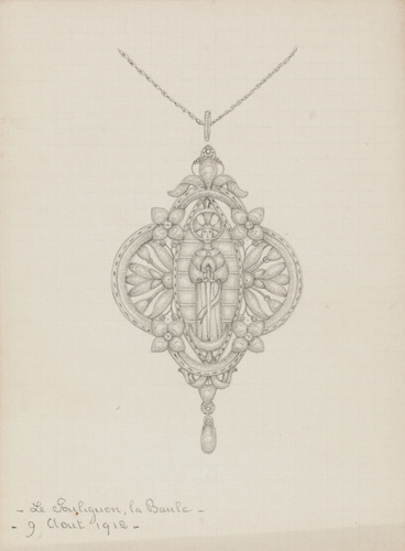 Enguerrand du Suau de la Croix - Pendentif à personnage, goutte en chute