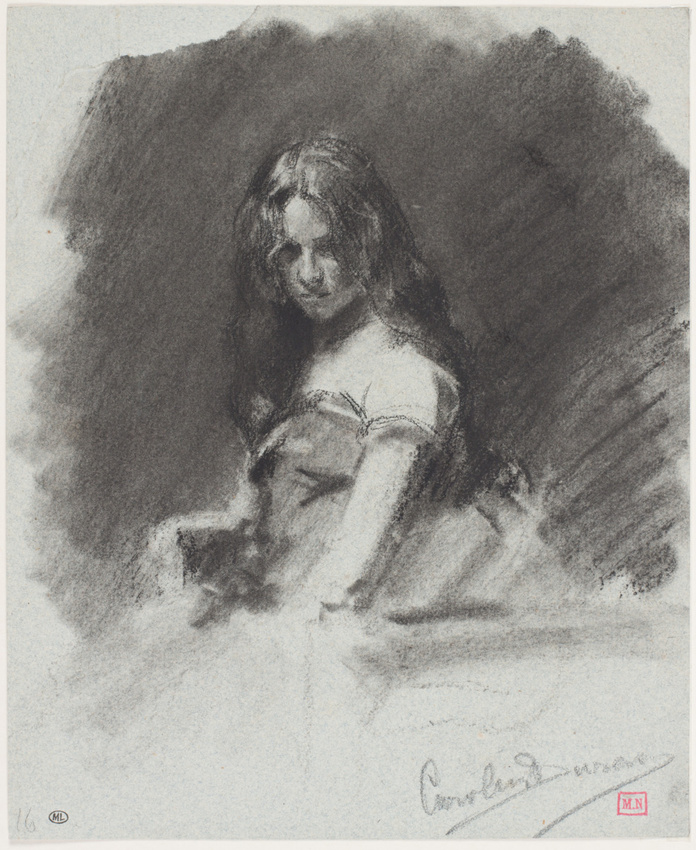 Carolus-Duran - Jeune femme, à mi-corps, la chevelure tombant