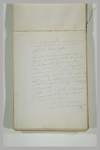 Charles Cuisin - Texte manuscrit