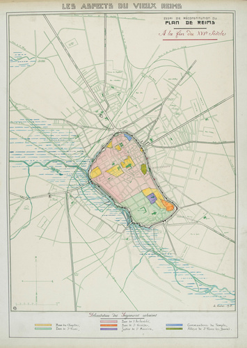 Ernest Kalas - Plan de Reims au XVIe siècle