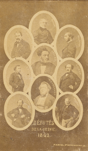 Henri Manuel - Groupe des neuf députés de la Seine, en médaillon