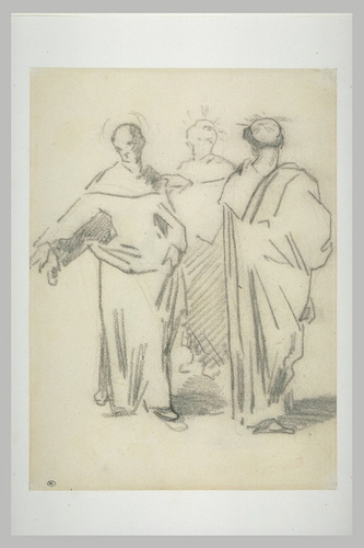 Edouard Manet - Trois hommes debout, drapés