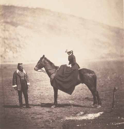 Henry Duberly, esq. Paymaster 8th hussars and Mrs Duberly - Roger Fenton