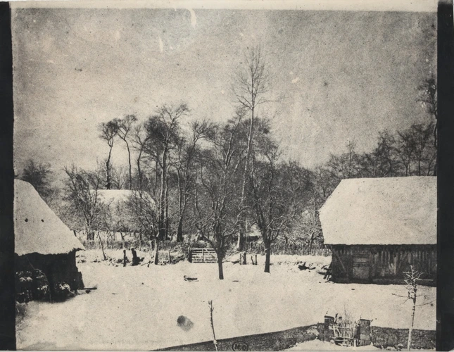 Fermes sous la neige, Argentelle - Adolphe Humbert de Molard