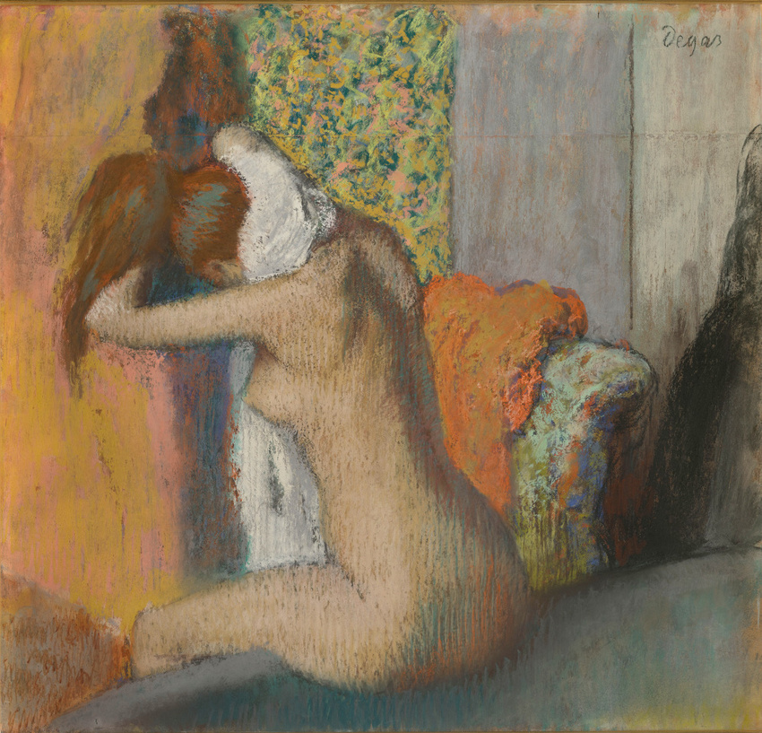 Edgar Degas - Après le bain, femme nue s'essuyant la nuque