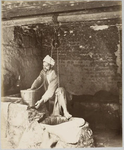 Emile Béchard - Homme près d'un puits