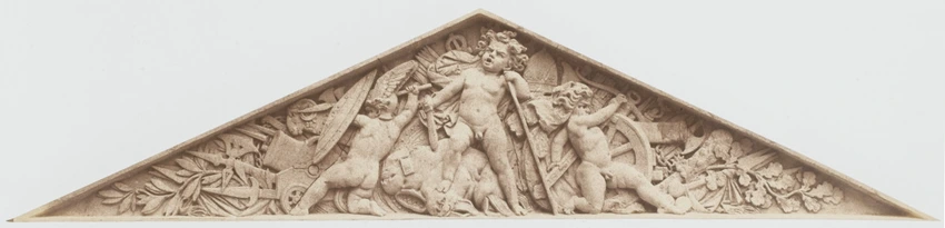 Edouard Baldus - "La Guerre", sculpture d'Emile Ricard et Rousseau, décor du pal...