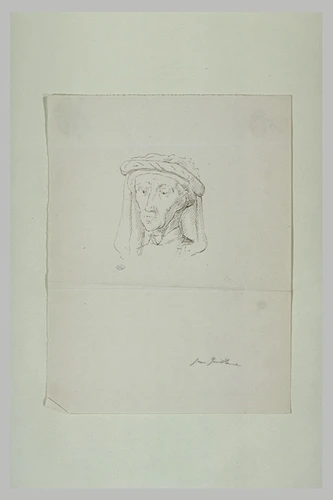 Eugène Guillaume - Tête d'homme coiffé d'un chapeau