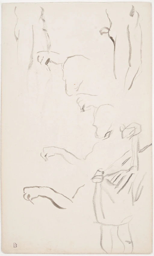 Pierre Bonnard - Etudes de profil, bras, jambes d'un stayre (?)