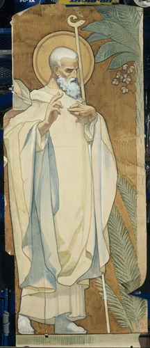 Charles Lameire - Eglise de la Madeleine, carton préparatoire à la frise en mosa...