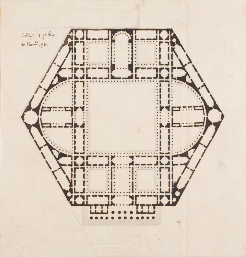 Edouard Villain - Jean-Nicolas-Louis Durand, Collège sur un terrain triangulaire...