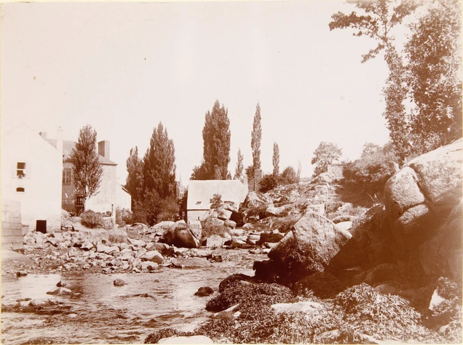 Henri Lemoine - Maisons au bord d'une rivière