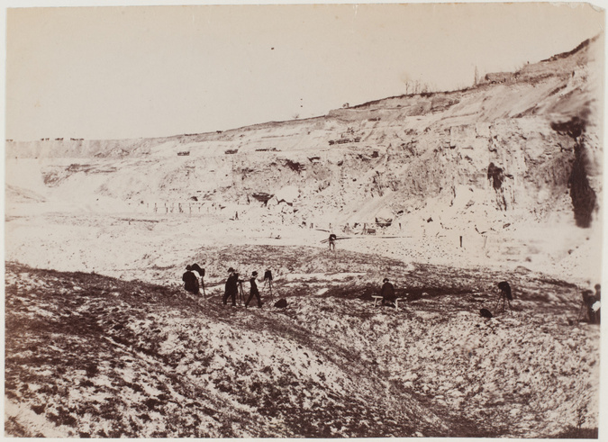 Albert Londe - Photographes excursionnistes de la SEAP à la carrière d'Argenteui...
