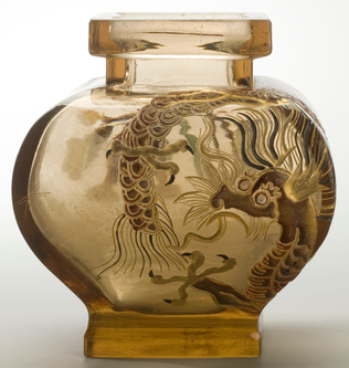 Emile Gallé - Pot à décor de dragon