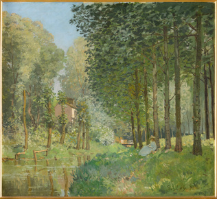le-repos-au-bord-du-ruisseau-lisi-re-de-bois-alfred-sisley-mus-e-d
