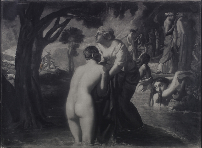 Braun, Clément & Cie - "Diane surprise par Actéon", tableau de Chassériau
